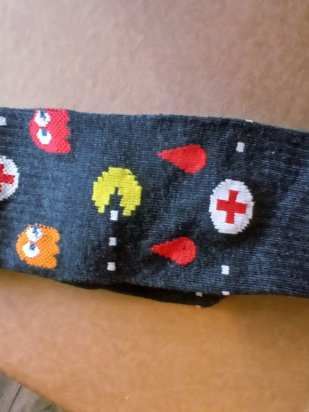 Pac-Man Themed Black Novelty Socks - Retro Arcade Design